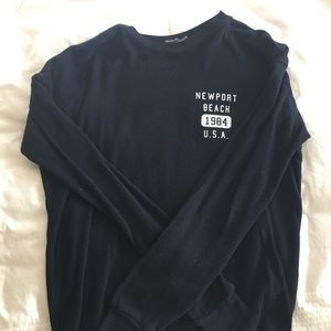 Brandy Melville navy blue thermal sweater